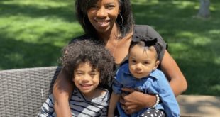 Cyana Riley, author of the new children's book "Not So Different," with her children