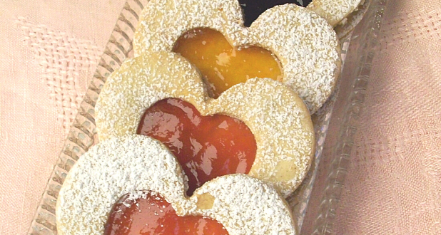 Heart Linzer Cookies for Valentine's Day