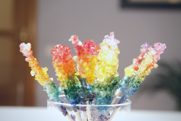 how to make rainbow rock candy