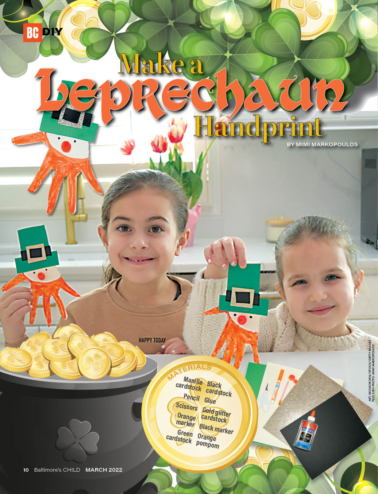 DIY Leprechaun handprint