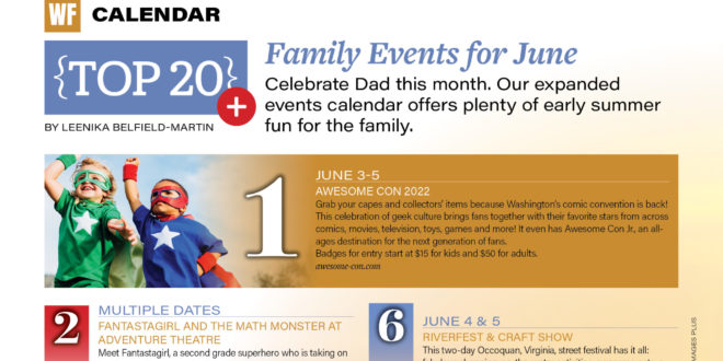 Washington Family June 2022 Top 20 calendar