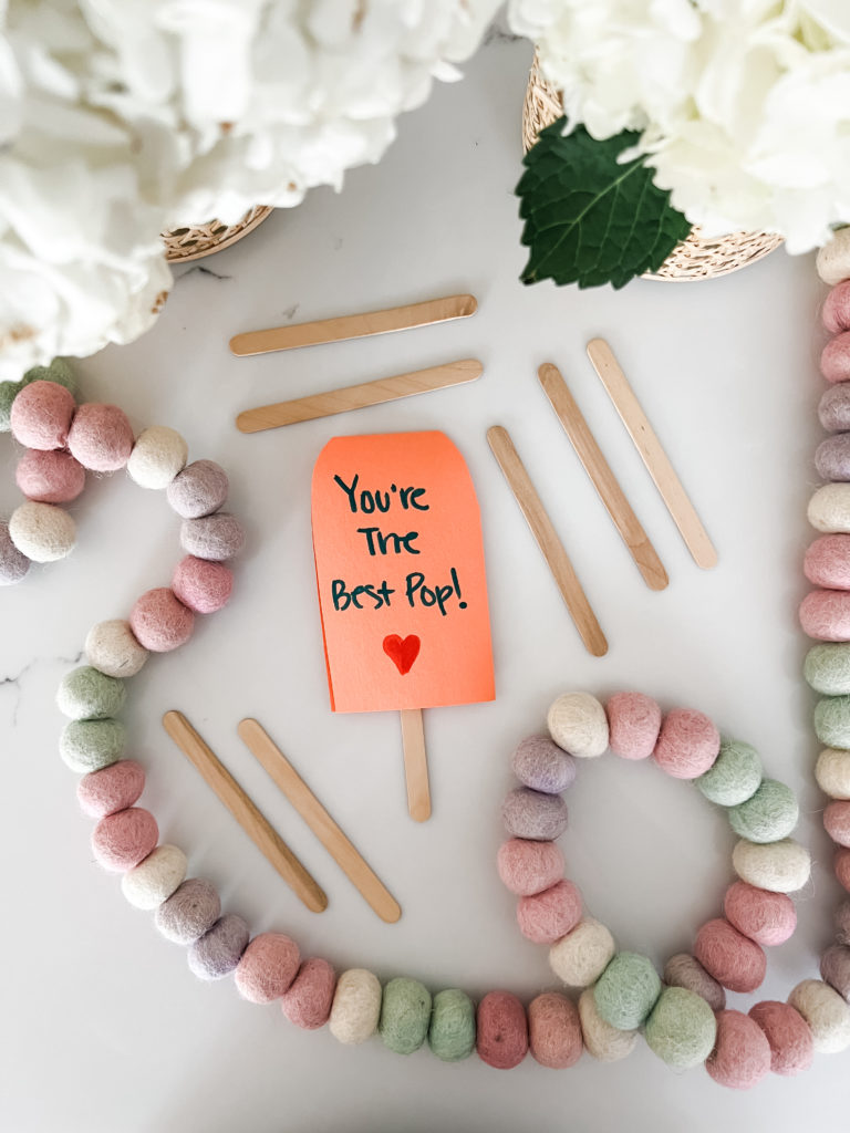 You're the Best 'Pop' craft layout with popsicle sticks