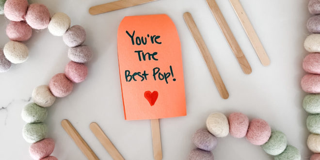 You're the Best 'Pop' craft layout with popsicle sticks