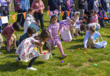Children hunt for Easter eggs at Tudor Place Historic House & Garden