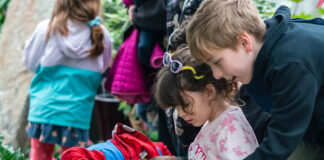 Kids at The Butterfly Experience in Wheaton