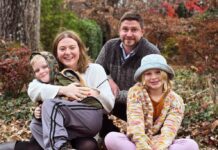 Emma Cowan (second from left) and family