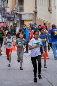 Kids running in a race