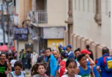 Kids running in a race