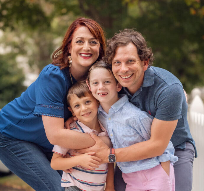 Amanda Levin (left) and family