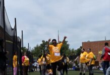 Field Day: A Spring School Tradition Students doing a long jump