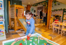 Perfect Party Food A child plays at Mulberry Lane Cafe