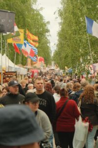 People at a food festival