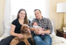 Lindsay Austin (right) and family