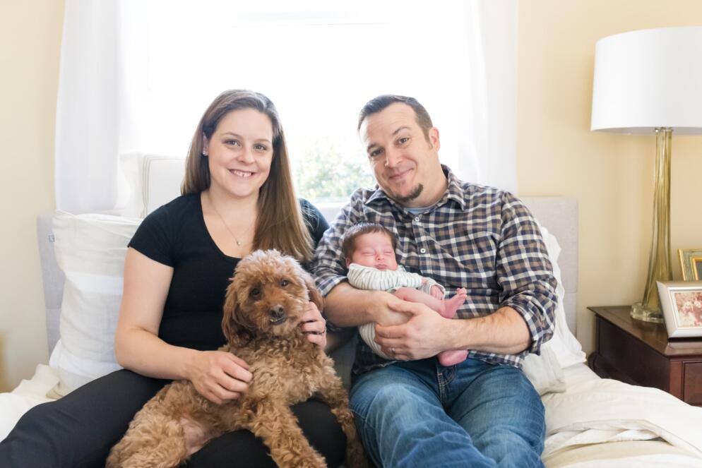 Lindsay Austin (right) and family
